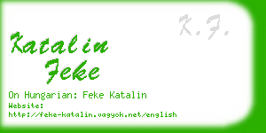 katalin feke business card